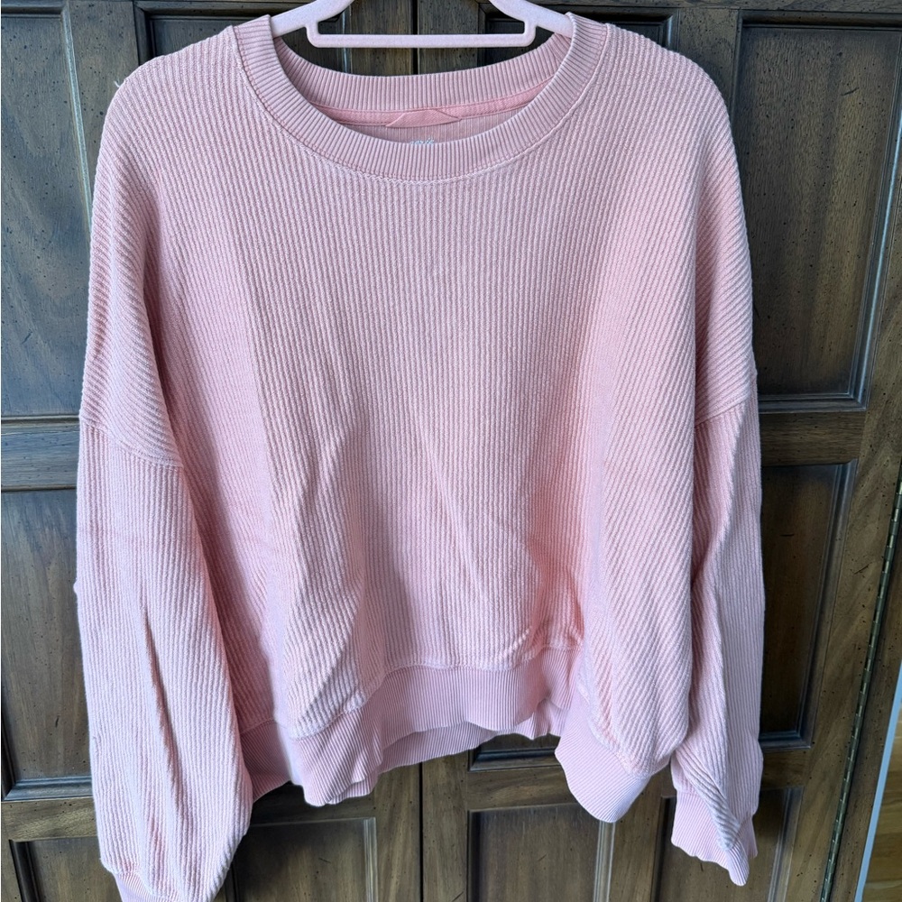 Aerie Soft Pink Crew Neck Sweater